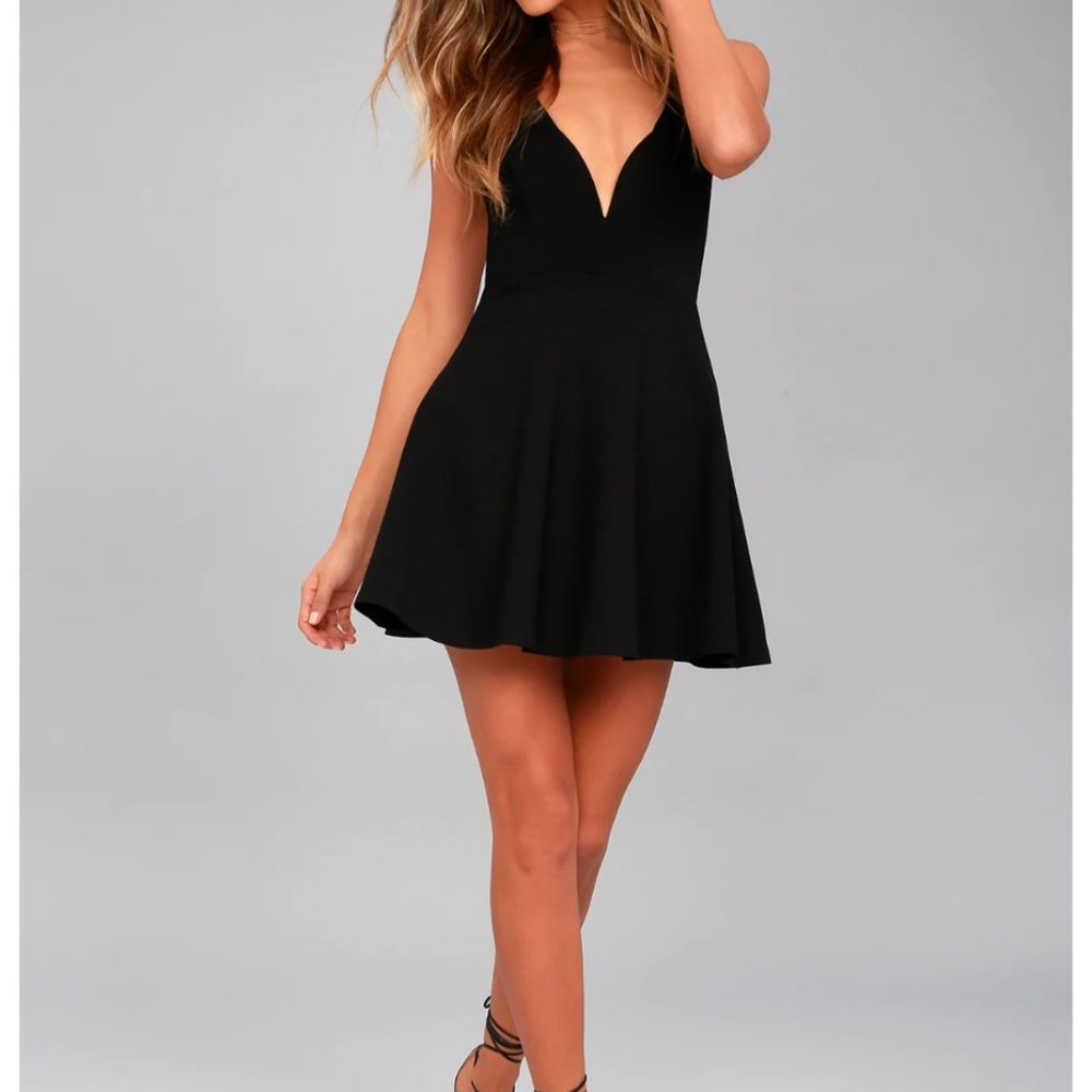 Love Galore Black Skater Dress